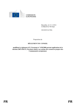 COMMISSION EUROPÉENNE Bruxelles, le 12.11.2014 COM(2014