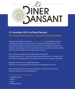 Le Diner Dansant 21 november