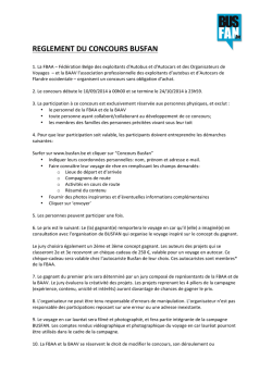 REGLEMENT DU CONCOURS BUSFAN