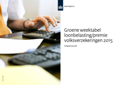 Groene weektabel januari 2015