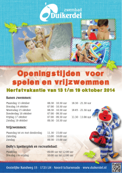 Download hier de Flyer herfstvakantie 2014