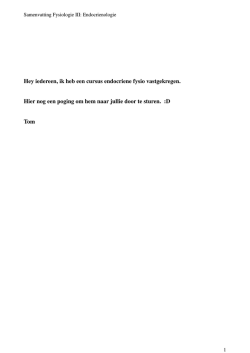 Endocriene fysiologie