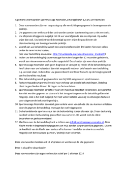 Download de algemene voorwaarden. - Sportmassage