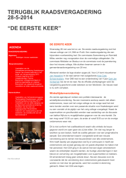 Nieuwsbrief Raadsvergadering 28-5-2014 - Haaksbergen