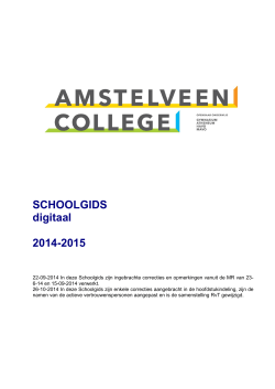 SCHOOLGIDS digitaal 2014-2015