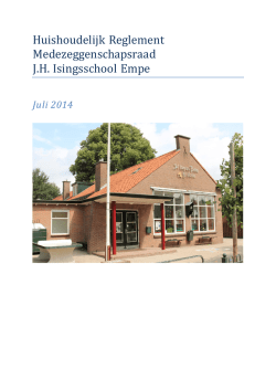 Huishoudelijk reglement van de