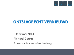 Handout "Ontslagrecht Vernieuwd" door AVIO advocaten