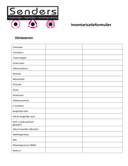 Inventarisatieformulier