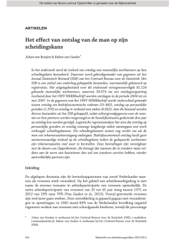Het effect van ontslag van de man op zijn scheidingskans