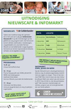 3D Informatiemarkt Land van Cuijk Tijdens een roadshow langs 5
