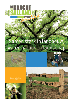 Samen sterk in landbouw, water, natuur en landschap