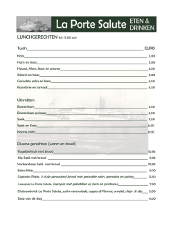 LUNCHGERECHTEN tot 17.00 uur