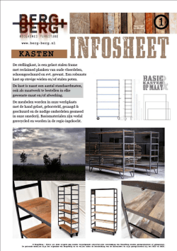 Op het infoblad - BERG + BERG Reclaimed Furniture