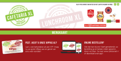 MENUKAART - Cafetaria XL