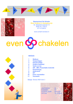 7.Even Schakelen 2014-12-12 - De Schalm