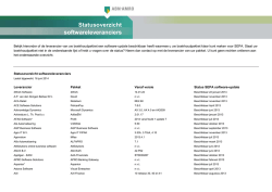 Controleer of uw softwareleverancier een software