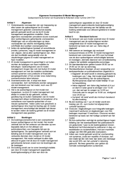 Algemene Voorwaarden iD Model Management Pagina 1 van 4