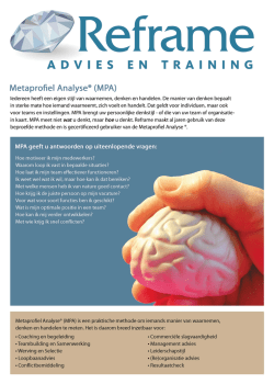 Metaprofiel Analyse® (MPA)