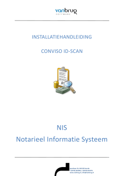 Installatiehandleiding Conviso ID-scan
