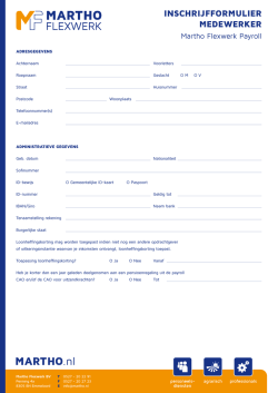 Inschrijfformulier Payroll