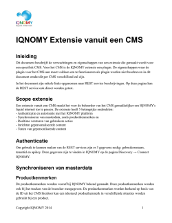 IQNOMY Extensie vanuit een CMS