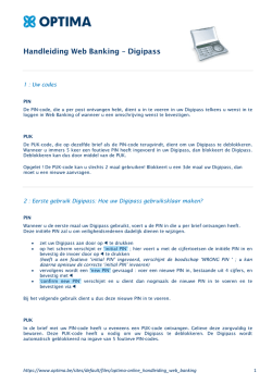 Handleiding Web Banking &ndash; Digipass