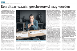 Artikel in het Nederlands Dagblad