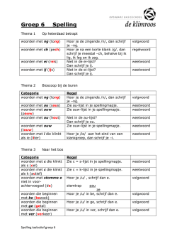 Groep 6 &ndash; Spellingregels