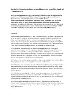 Persbericht Fietsersbond Alphen aan den Rijn e.o. over gevaarlijke