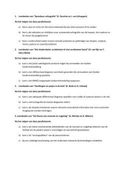 1. Leerdoelen van “Spreekuur echografie” (E. Deurloo en J. van