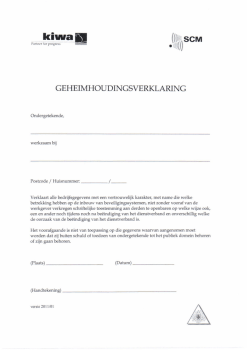kiwa ((j)(((i SCM GEHEIMHOUDINGSVERKLARING