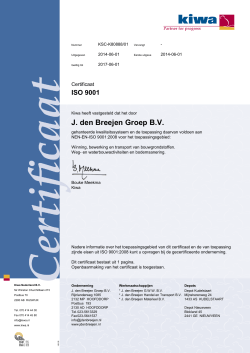 kiwa certificaat ISO 9001