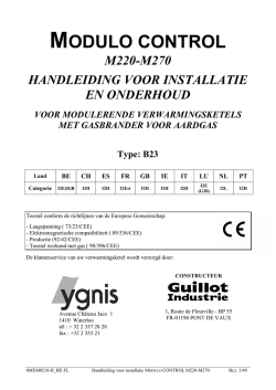 Installatie en onderhoud (M220 - M270)
