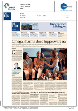 Omega pharma doet tupperware na