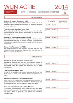 2014 11 01 wijnactie bestellijst - Basisschool Sint