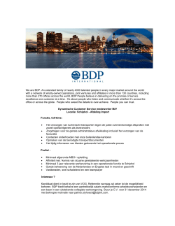 We are BDP. An extended family of nearly 4000 talented