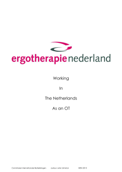 Working in the Netherlands as an Occupational Therapist