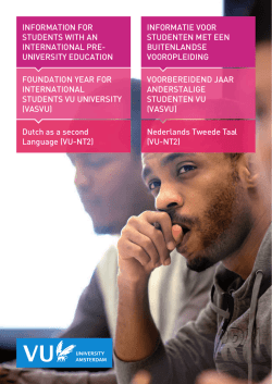 inFormation For StUdentS With an international pre