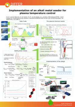 Implementation of an alkali metal seeder for plasma temperature