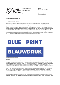 Save the Date Persbericht Blueprint/ Blauwdruk