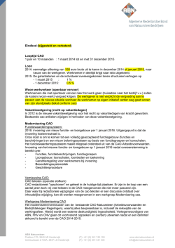 Eindbod (bijgesteld en verbeterd) Looptijd CAO