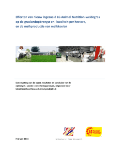 Effecten van nieuw ingezaaid LG Animal Nutrition