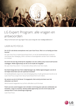 LG Expert Program: alle vragen en antwoorden