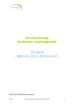 Introductiemap stagiairs verpleegkunde