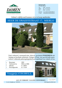 HEER DE SWAEFFSTRAAT 17, MIERLO