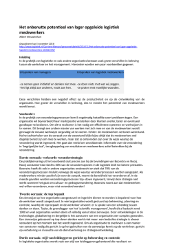 Het onbenutte potentieel van logistiek medewerkers