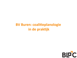 BV Buren: coali eplanologie in de prak jk
