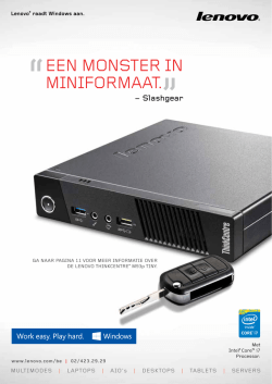 EEn MOnSTER In MInIfORMAAT.