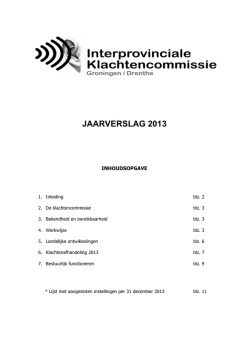 JAARVERSLAG 2013