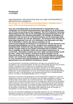 fermacell en JK Vloerverwarming bieden totaalproduct voor CPO